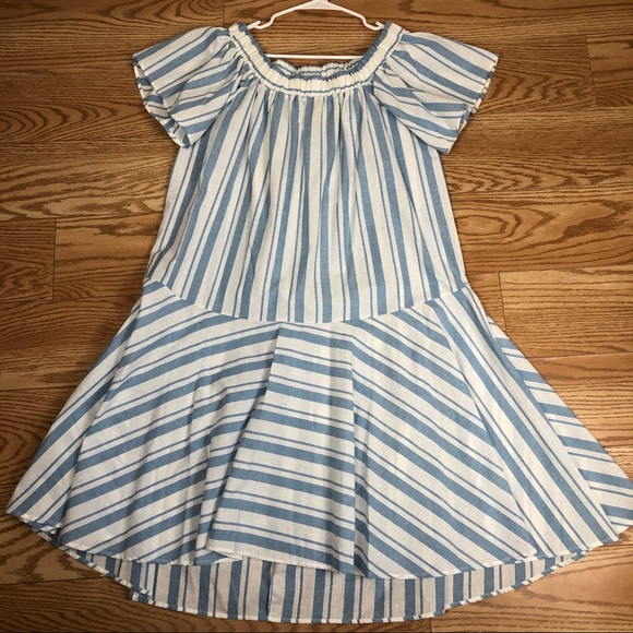 MIRACLE BERRY Blue & White Striped Dress - Picture 3 of 7